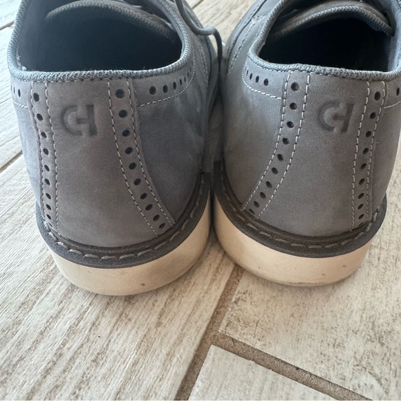 Cole‎ Haan Men’s Go To Wingtip Derby Oxford Dress Shoes Gray Leather Size 8.5 - Picture 6 of 6